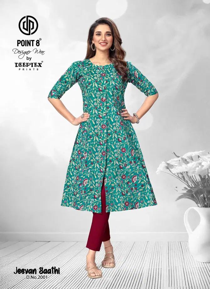 Jeevan Sathi Vol 2 By Deeptex A Line Cotton Printed Kurti Suppliers In India